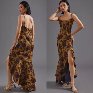 Anthropologie Hutch Floral Slip Maxi Dress; wedding guest dress